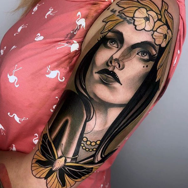 neouveau girl tattoo