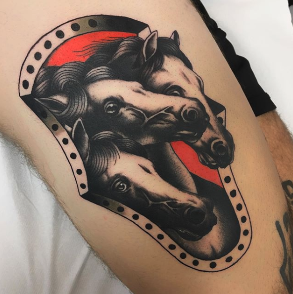 traditional horse tattoo